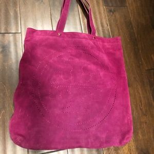 Tory Burch suede tote